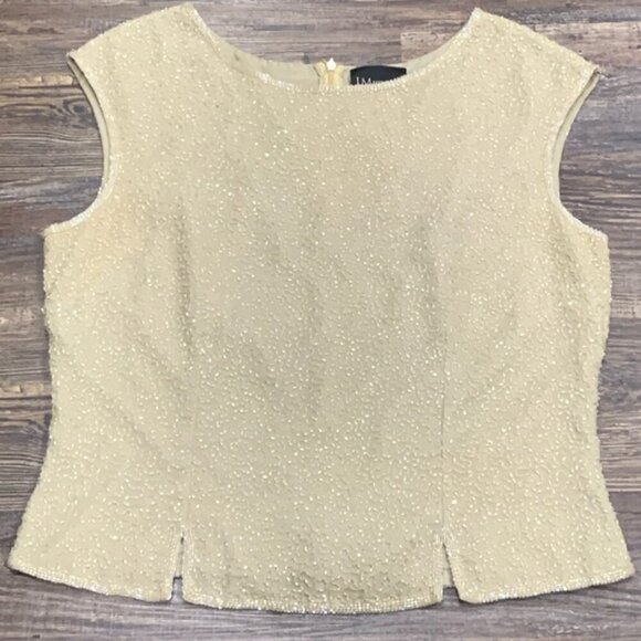 J.Michaels Beaded Silk Top - Picture 1 of 3